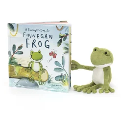 Jellycat A Fantastic Day for Finnegan Frog Book and Finnegan Frog< All Soft Toys|View All