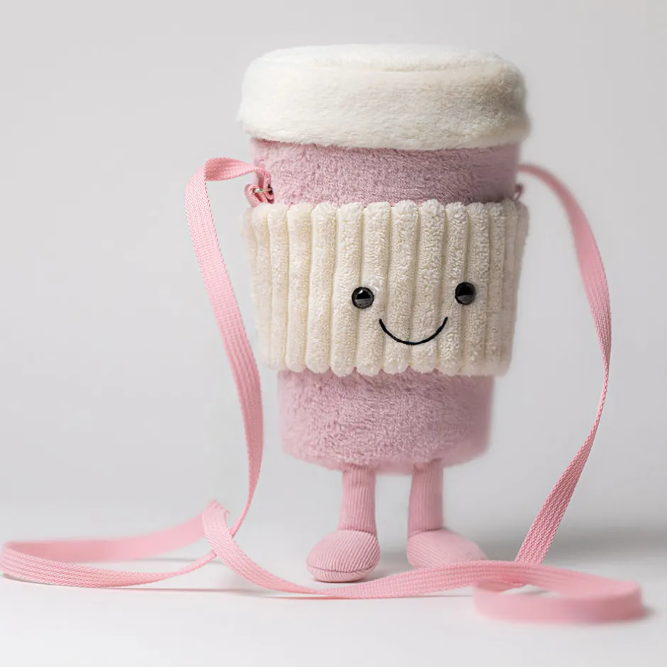 Jellycat Amuseables Coffee-To-Go Pink Bag< Best Sellers|All Soft Toys
