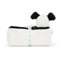 Jellycat Bashful Black & Cream Puppy Blankie< Back In Stock|All Bashfuls