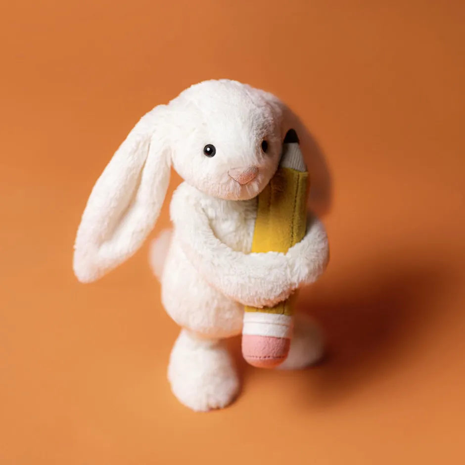 Jellycat Bashful Bunny with Pencil< Best Sellers|All Soft Toys