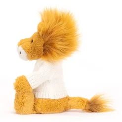 Jellycat Bashful Lion with Personalised Cream Jumper< All Soft Toys|All Bashfuls