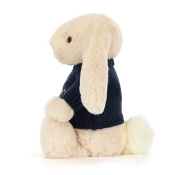 Jellycat Bashful Luxe Bunny Willow with Personalised Navy Jumper< All Soft Toys|Bashful Bunnies