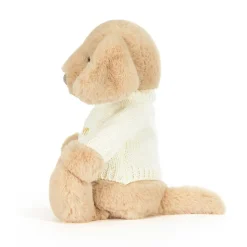 Jellycat Bashful Luxe Puppy Orlando with Personalised Cream Jumper< All Soft Toys|All Bashfuls