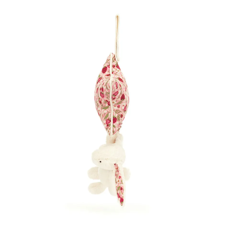 Jellycat Blossom Cream Bunny 'Berry' Musical Pull< Coming Soon|Bashful Bunnies