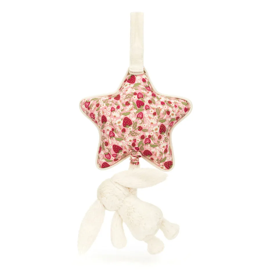 Jellycat Blossom Cream Bunny 'Berry' Musical Pull< Coming Soon|Bashful Bunnies