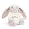 Jellycat Blossom Silver Bunny with Personalised Cream Jumper< All Soft Toys|Bashful Bunnies
