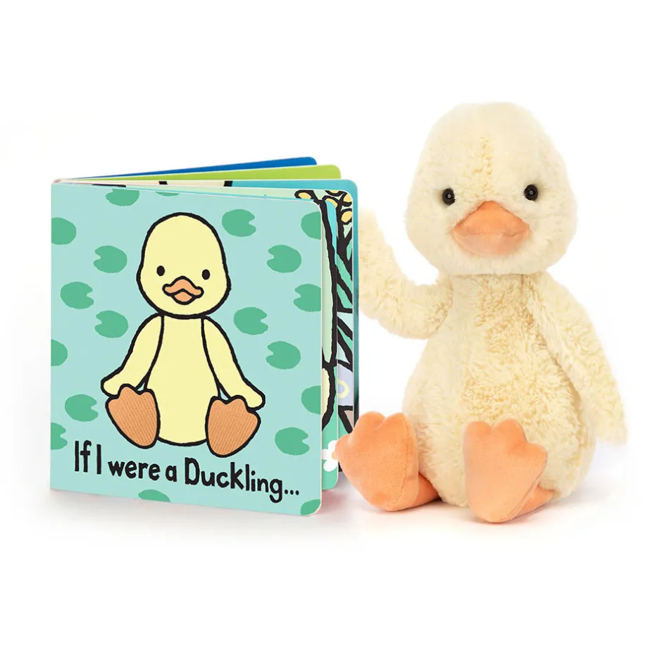 Jellycat If I were a Duckling Board Book and Bashful Duckling Medium< All Soft Toys|Spring & Summer