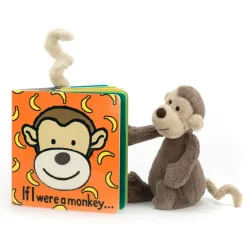 Jellycat If I Were A Monkey Book and Bashful Monkey Small< All Soft Toys|View All