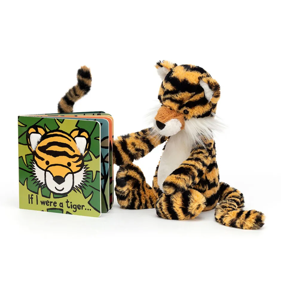 Jellycat If I Were A Tiger Book and Bashful Tiger Medium< All Soft Toys|View All