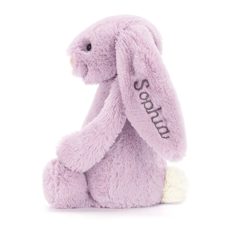 Jellycat Personalised Bashful Lilac Bunny Medium< All Soft Toys|Bashful Bunnies