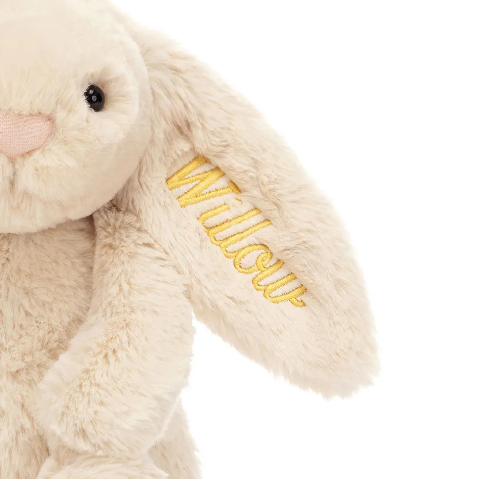 Jellycat Personalised Bashful Luxe Bunny Willow Medium< All Soft Toys|Bashful Bunnies