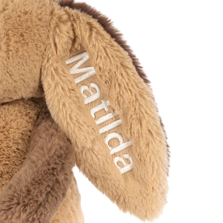 Jellycat Personalised Bashful Patchwork Brown Bunny Original< All Soft Toys|Bashful Bunnies