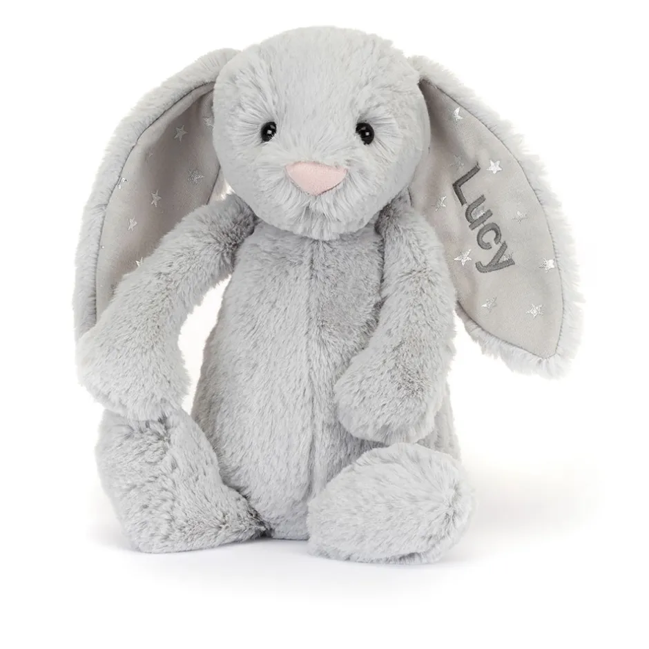 Jellycat Personalised Bashful Shimmer Bunny Medium< All Soft Toys|Bashful Bunnies