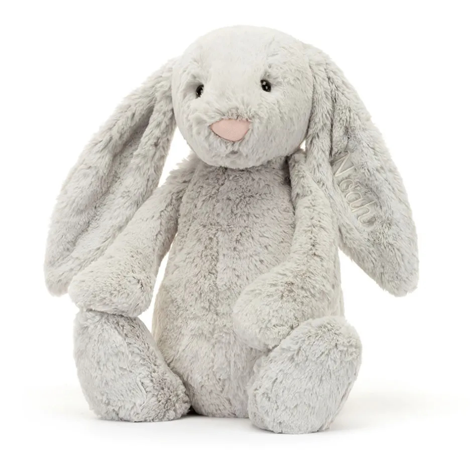Jellycat Personalised Bashful Silver Bunny Huge< All Soft Toys|Bashful Bunnies
