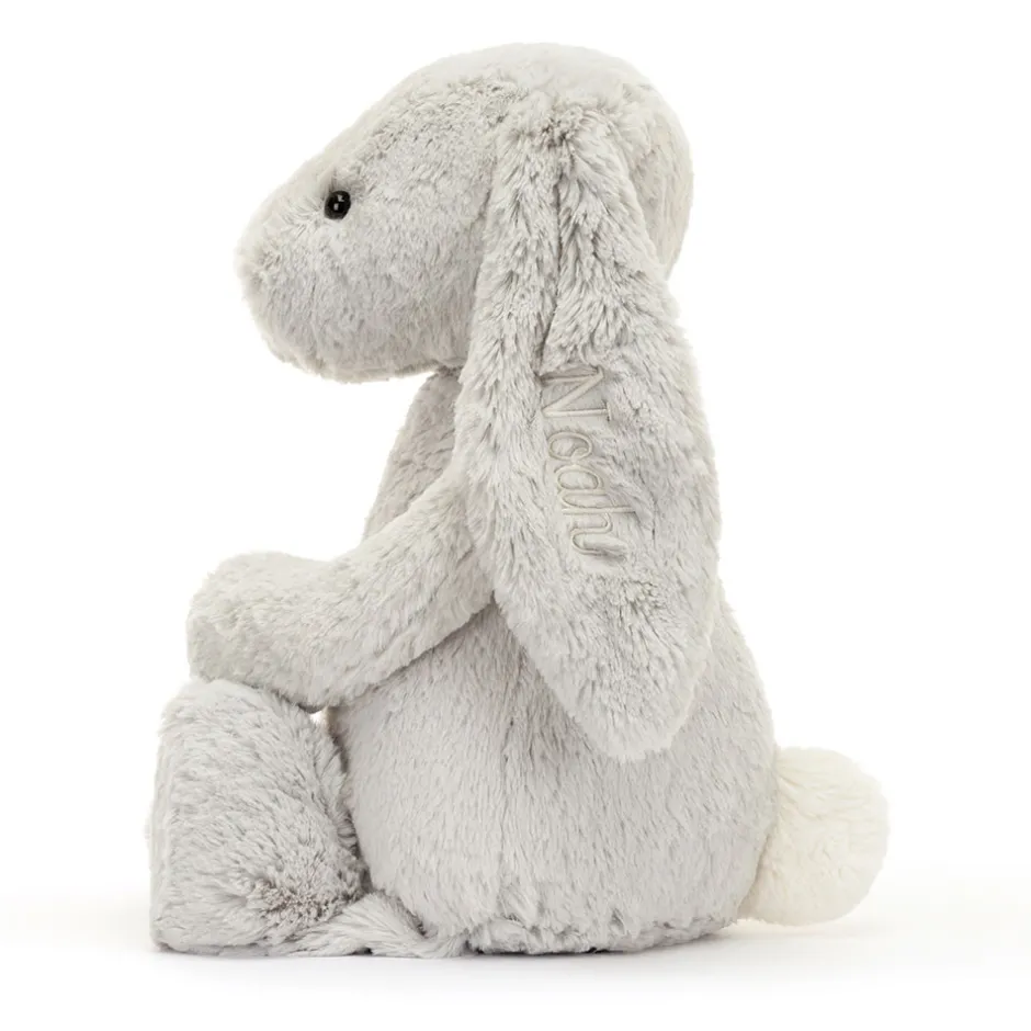 Jellycat Personalised Bashful Silver Bunny Huge< All Soft Toys|Bashful Bunnies