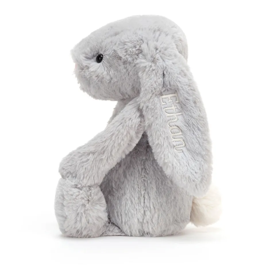 Jellycat Personalised Bashful Silver Bunny Medium< Best Sellers|All Soft Toys