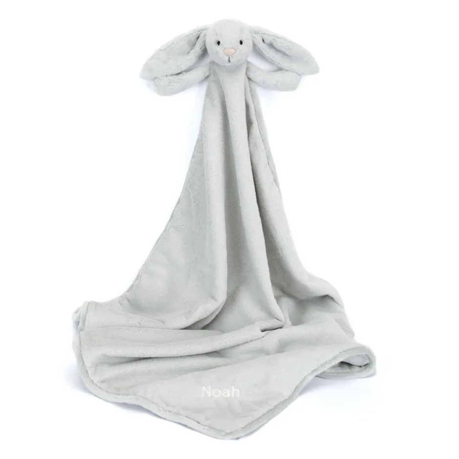Jellycat Personalised Bashful Silver Bunny Blankie< Bashful Bunnies|All Bashfuls