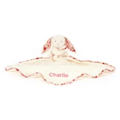 Jellycat Personalised Blossom Cream Bunny 'Berry' Soother< Bashful Bunnies|All Bashfuls