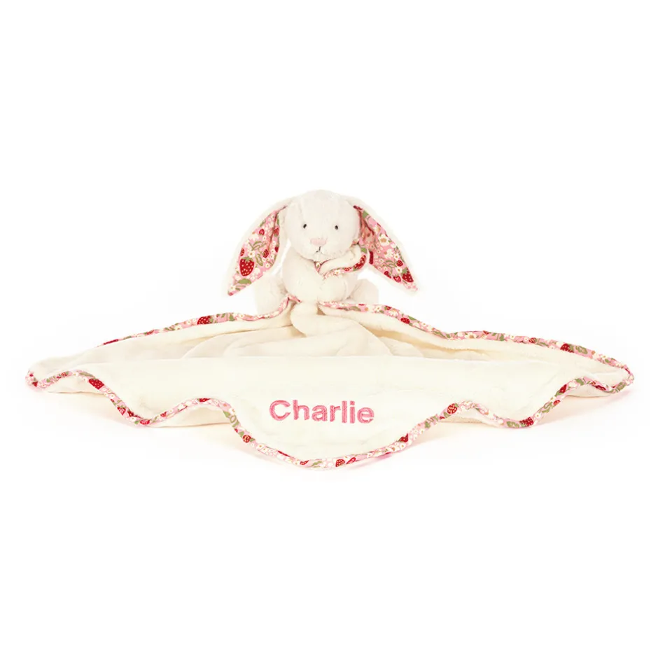 Jellycat Personalised Blossom Cream Bunny 'Berry' Soother< Bashful Bunnies|All Bashfuls