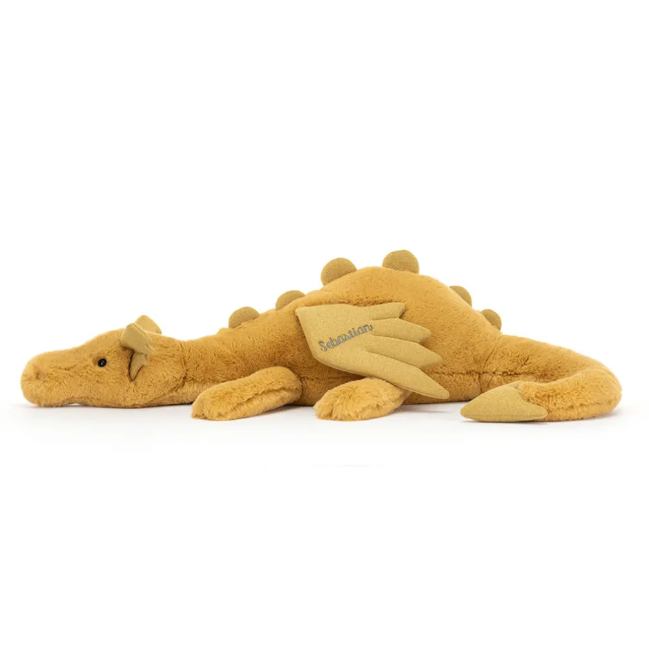 Jellycat Personalised Golden Dragon Huge< All Soft Toys|View All