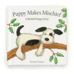 Jellycat Puppy Makes Mischief Book and Bashful Puppy Medium< All Soft Toys|View All