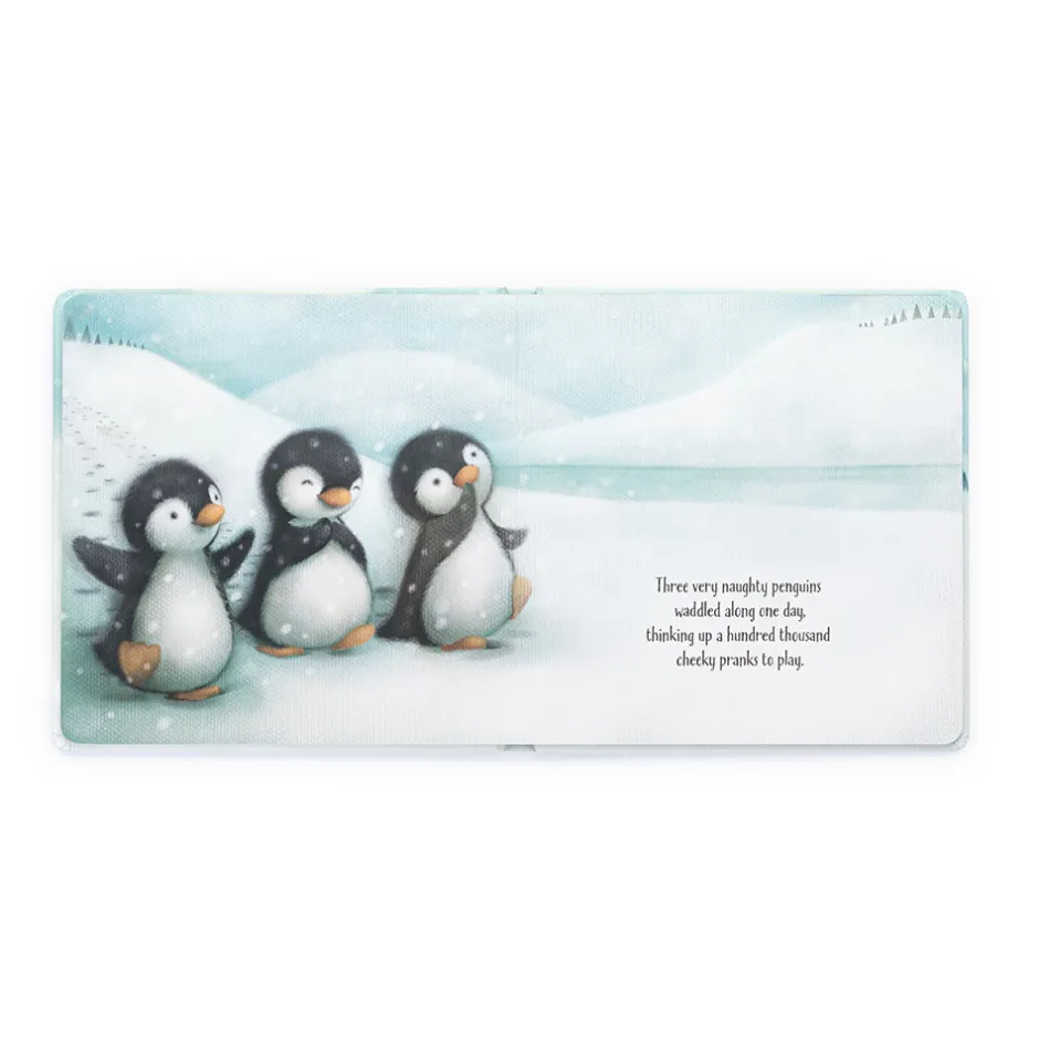 Jellycat The Naughty Penguins Book and Peanut Penguin Medium< All Soft Toys|View All